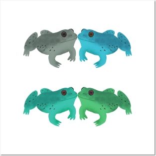 Bullfrog Buddies (Seafoam) Posters and Art